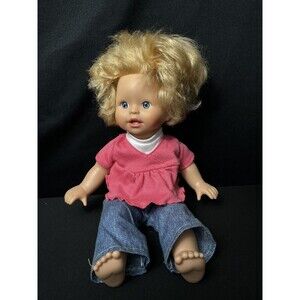 Fisher Price Doll Little mommy ~ sweet as me ~ 2007  ~ Talks WORKS Blonde Blue